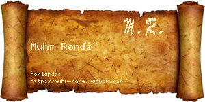 Muhr René névjegykártya